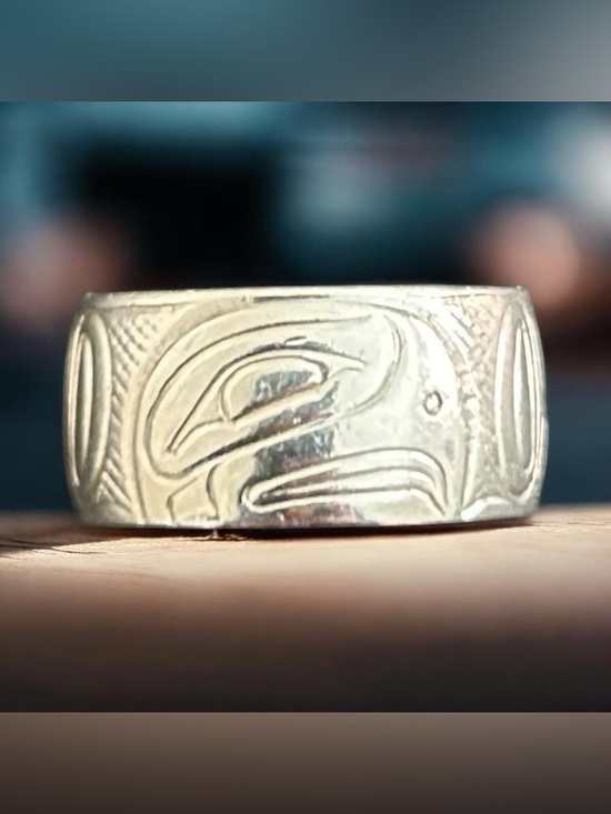 Jewelry - Silver Ring / Band Engraved with Eagle 🦅